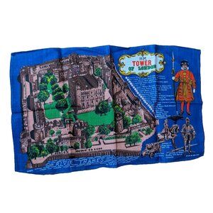 Vintage Irish Linen Tea Towel H.M. Tower Of London Ulster Made In Ireland